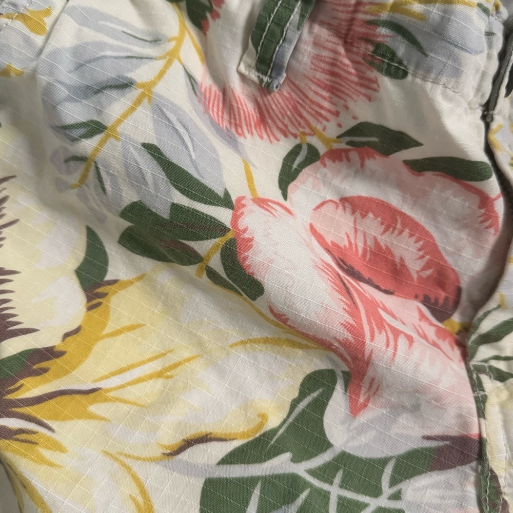 Lucky Brand Tropical Floral Print Capri Cargo Pants, Sz 12 - Picture 2 of 16